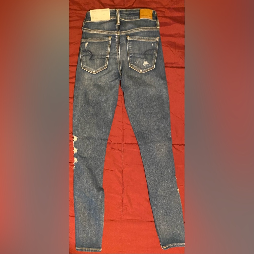 Brand new American Eagle outfitters women’s ripped blue denim jeans